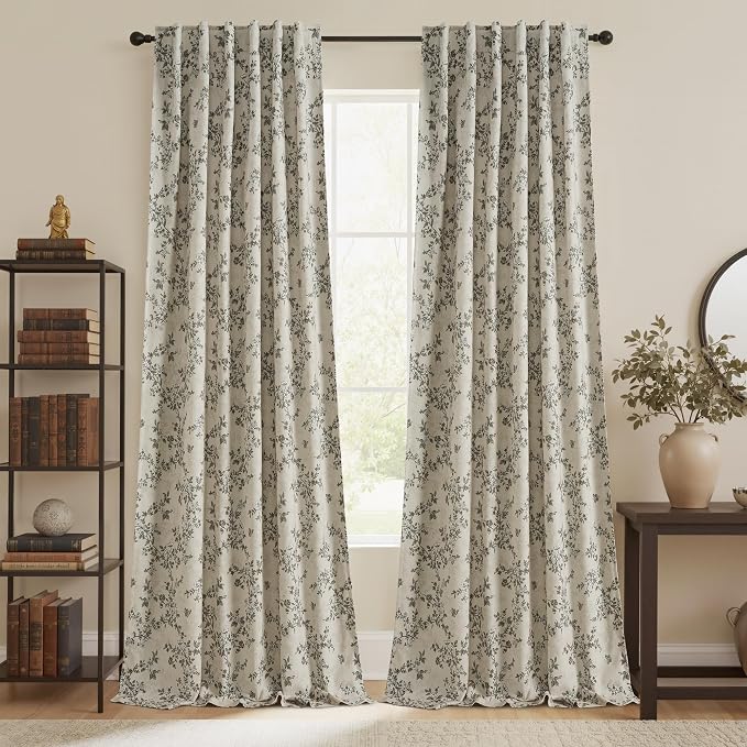Linen Blackout Curtains for Living Room, W52 x L96, 2 Panels | Elegant Classic by StangH