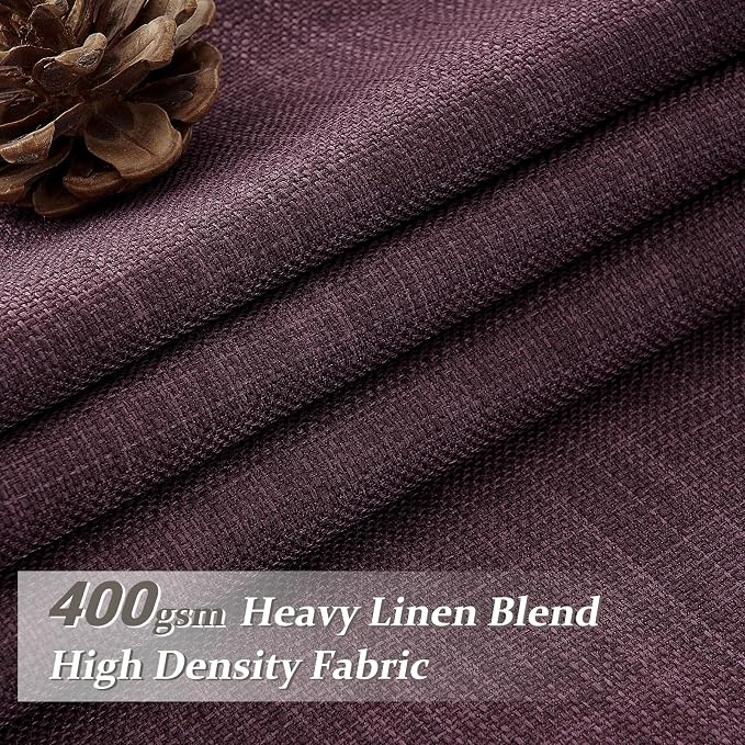 Pinch Pleated Purple Curtains 90 Inches Long 2 Panels Set - Image 2