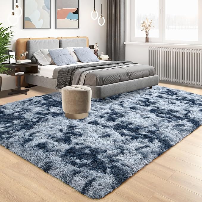 Soft Fluffy Rugs for Bedroom, 4x6 Area Rug for Living Room, Modern Shaggy Room - Image 2