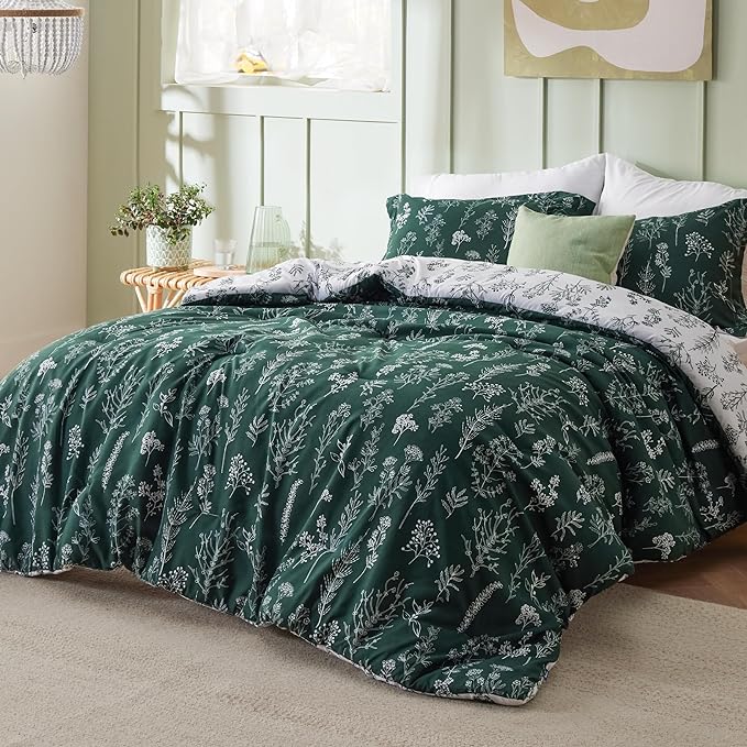 Bedsure Dark Green Twin/Twin XL Comforter Set - Image 2