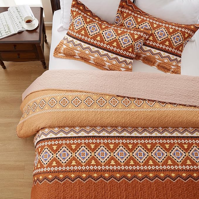 Quilt Set Full/Queen Size 3 Piece Bedspread Coverlet Lightweight Comforter - Image 5