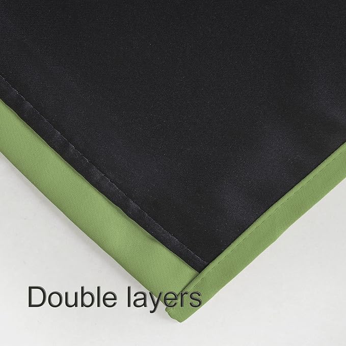 100% Blackout Curtains 52 x 95 Inch/Light Green Curtains 2 Panels - Image 4