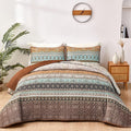 WONGS BEDDING Boho Fall Quilt Set Full, Ultra Soft Lightweight Bedspread by WONGSBEDDING