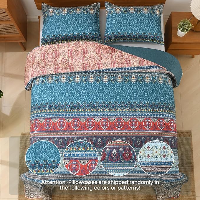 Brown Green Quilts Queen Size - Image 6