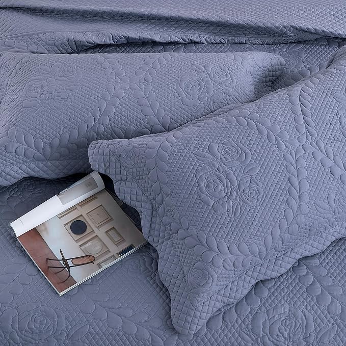 EVENHUG Oversized King Bedspreads California King Quilt Set - Image 6