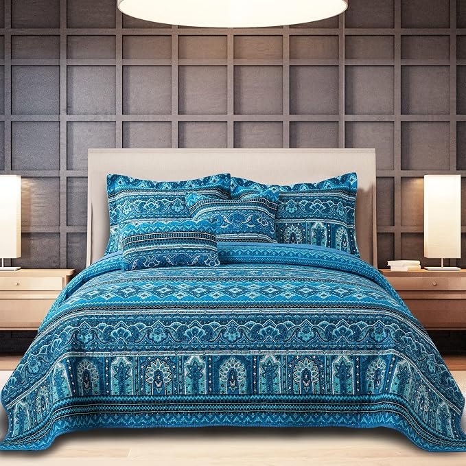 BEDIFANY Cotton California King Size Quilt Sets, Overiszed King Bedspread | by BEDIFANY