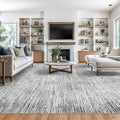 8x10 Area Rugs for Living Room, Large Washable Rug Non Slip Black | Soft Low by Valenrug