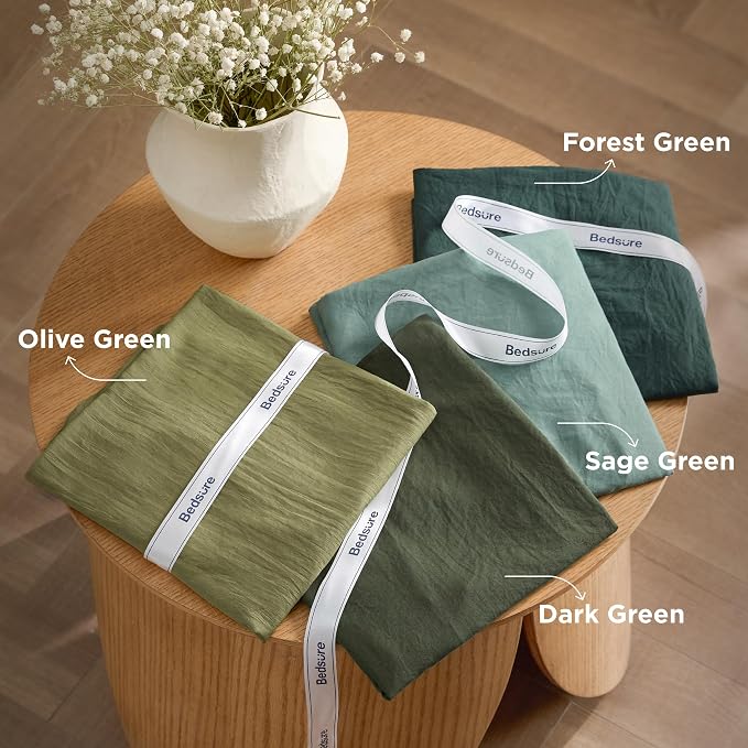 Bedsure Oversized King Comforter Set, Forest Green Soft Prewashed Bedding - Image 8