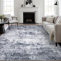 9x12 Area Rug Living Room Rug: Washable Modern Abstract Soft Thin Rug Indoor by FXRHLP