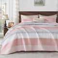 California King Quilt Set Pink, 3 Pieces Bedspreads | Ultra Soft Lightweight by Andency