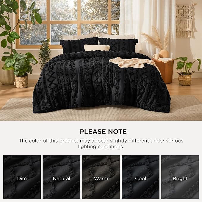 Bedsure Tufted Boho Comforter Set Full Size - Image 8
