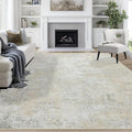 9x12 Area Rugs for Living Room Washable Bedroom Dining Room Beige Grey | Modern by Aelenmu