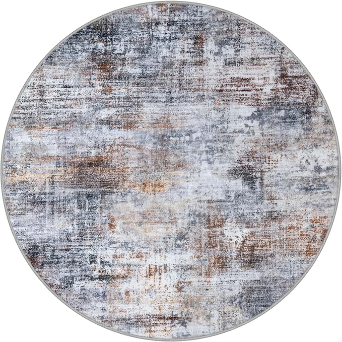 Round Area Rug 3 Ft Circle Entryway Rugs Round Washable Door Mat Indoor Entrance - Image 9