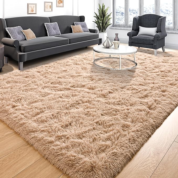 Super Soft Fluffy Rugs for Bedroom, Shag 5x8 Area Rugs for Living Room by Tepook