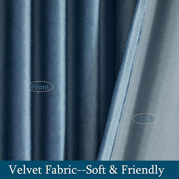 PRIMROSE Velvet Curtains 84 inch Long - Image 4