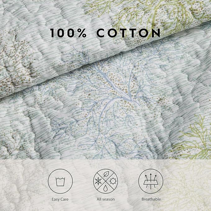 Laura Ashley - King Quilt Set, Reversible Cotton Bedding - Image 8