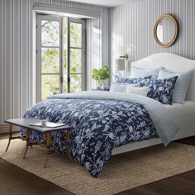 Laura Ashley – Queen Comforter Set, Reversible Floral Bedding - Image 2