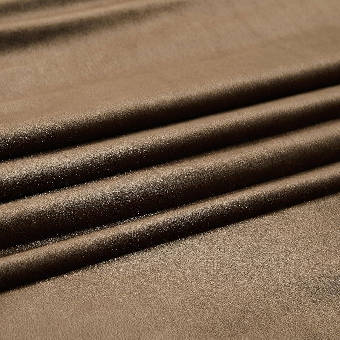 PRIMROSE Brown Velvet Curtains 63 inch Long - Image 6