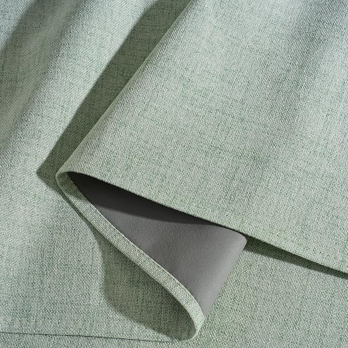 RYB HOME Sage Green 100% Blackout Curtains 108 Inch Long - Image 4