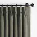Memory Trained Pinch Pleated Blackout Linen Blend Dual Layer 78 Inches Curtains by PleatedDrapes