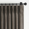 Blackout Dual Layer Linen Bedroom Curtains 84 Inches Long 2 Panels Set by PleatedDrapes
