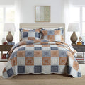 3-Piece King Quilt Sets Patchwork Bedspreads by Travan