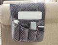 Brilliant Sunshine Grey Velvet Couch Armrest Cover, Armrest Organizer & Caddy by BrilliantSunshine
