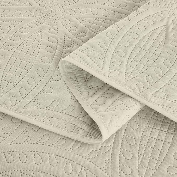 Chezmoi Collection Austin 3-piece Oversized Bedspread Coverlet Set - Image 7