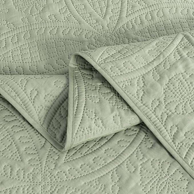 Chezmoi Collection Austin 3-piece Oversized Bedspread Coverlet Set - Image 7