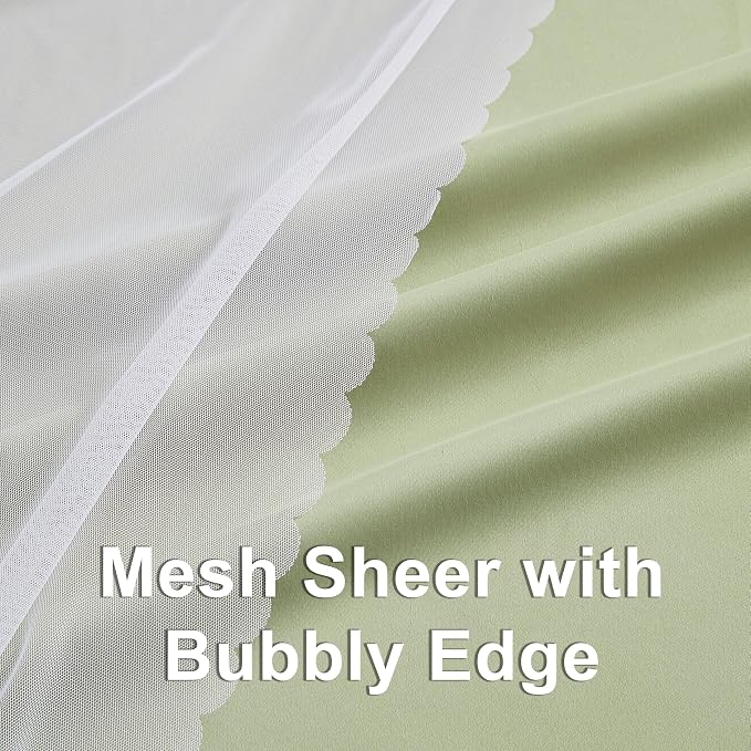 Bujasso Sage Green 90% Blackout Curtains - Image 3