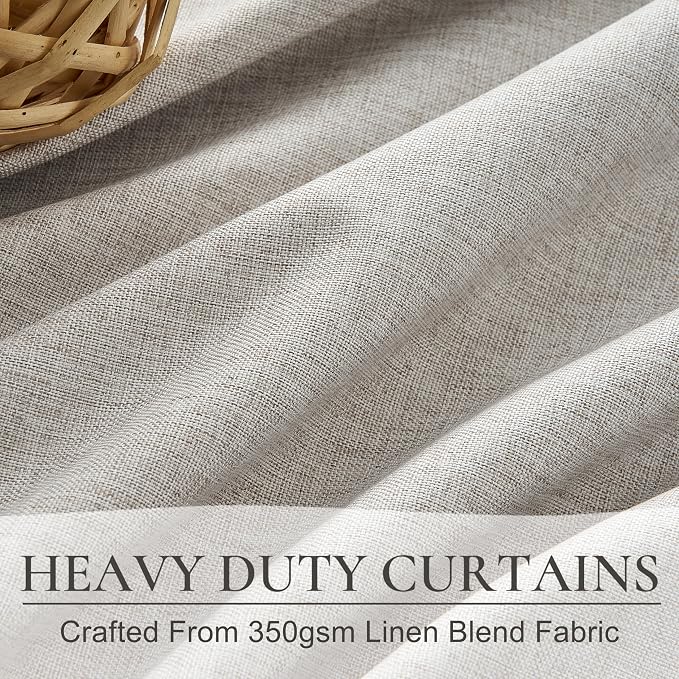 Blackout Extra Long Curtains & Drapes 108 Inches Long 2 Panels Set, Lush Pinch - Image 4