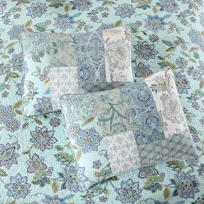 Etwel 100% Cotton Patchwork Queen Size Quilt Set - Image 7