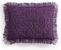 Beatrice Home Fashions Medallion King Cotton Chenille Sham, Eggplant | Vintage by BeatriceHomeFashions