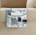 Brilliant Sunshine Blue & Beige Toile Couch Armrest Cover, Armrest Organizer & by BrilliantSunshine